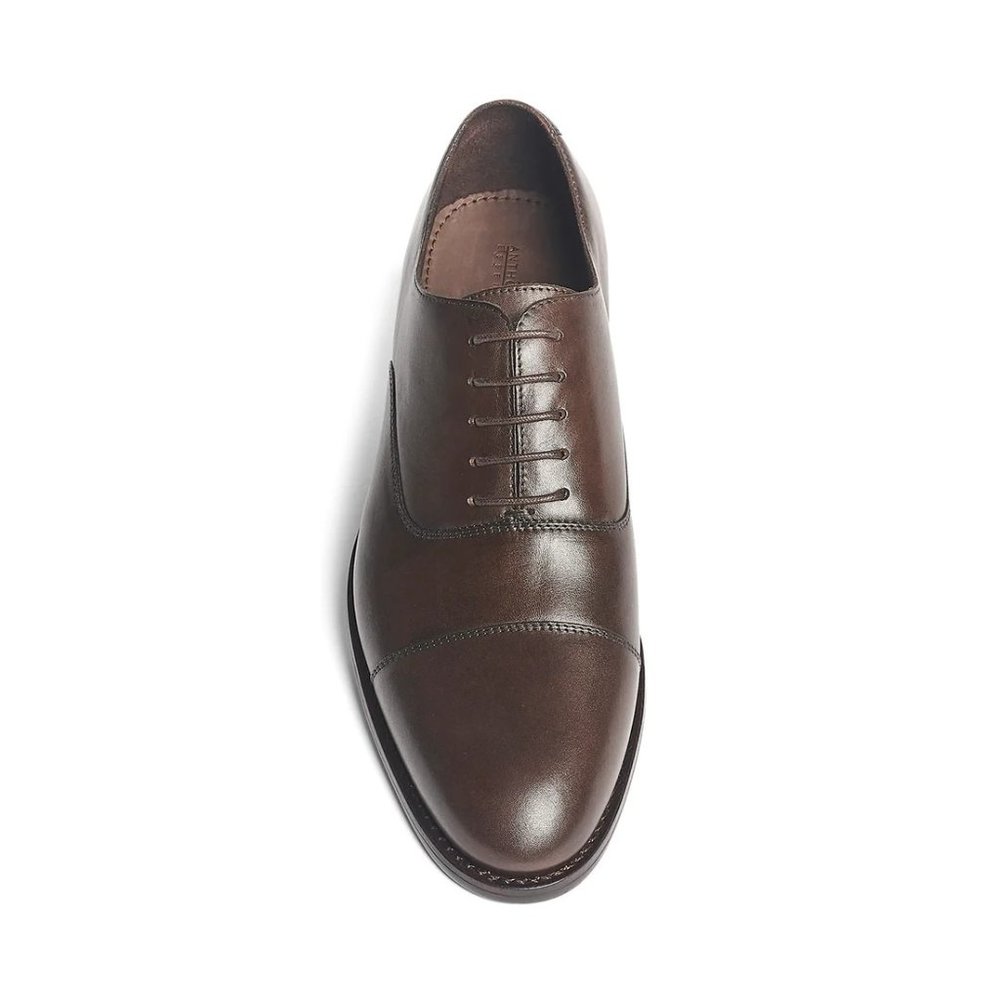 🆕 ANTHONY VEER Mens Essentials Clinton Welted Oxford Shoes Leather 12 Espresso - Picture 3 of 12